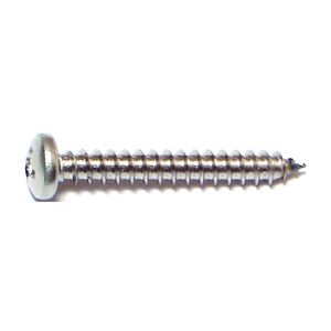 Midwest Fastener 05111 Screw, #8 Thread, Coarse Thread, Pan Head, Phillips Drive, Self-Tapping, Sharp Point, 100/PK