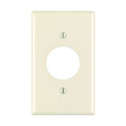 Leviton 78004 Single Receptacle Wallplate, 4-1/2 in L, 2-3/4 in W, 1 -Gang, Thermoset, Light Almond, Smooth 