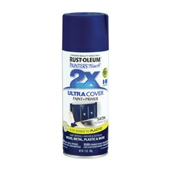 Painters Touch 2X Ultra Cover 334075 Spray Paint, Satin, Moss Green, 12 oz, Aerosol Can 