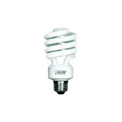 Feit Electric BPESL23TM Compact Fluorescent Lamp, 23 W, Spiral Lamp, Medium E26 Lamp Base, 1600 Lumens, Soft White Light 
