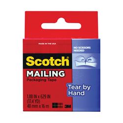 Scotch 3841 Packaging Tape, 16 m L, 48 mm W, Polypropylene Backing, Clear 