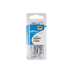 Swingline Work Essentials A70725855 Jumbo Paper Clips, Silver 4 Pack 