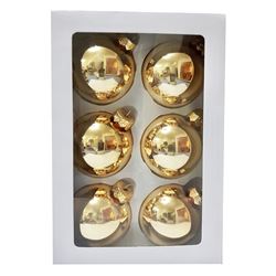 Hometown Holidays 99509 Christmas Ornament, Glass, Gold 24 Pack 