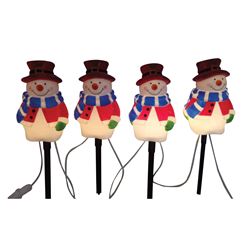 Santas Forest 19407 Markers Snowman Pathway, Clear 4 Pack 