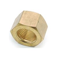 Anderson Metals 730061-06 Nut, 3/8 in, Compression, Brass 10 Pack 