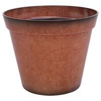 Landscapers Select PT-S035 Planter, 18 in Dia, 14 in H, Round, Resin, Terra Cotta, Terra Cotta, Pack of 6 