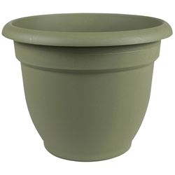 Bloem 20-56406 Planter, 6 in Dia, 5-1/4 in H, 6-1/2 in W, Round, Plastic, Living Green, Pack of 10 