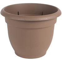 Bloem 20-56312CH Self-Watering Planter, 12 in Dia, 13 in W, Round, Plastic, Chocolate 