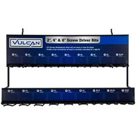 Vulcan 994970 Screwdriver Bit Rack, #1, #2, #3, #6-8, #8-10, #T25 Drive, Phillips, Slot, Square Recess Drive, Metal 