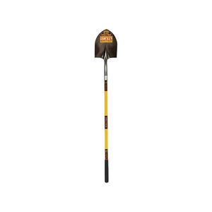 Structron S700 SpringFlex 49730 Shovel, 9-1/2 in W Blade, 14 ga Gauge, Steel Blade, Fiberglass Handle, Long Handle