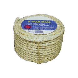 T.W. Evans Cordage 23-210 Rope, 1/4 in Dia, 100 ft L, 900 lb Working Load, Sisal 