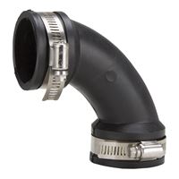 ProSource QL-150 Qwik Pipe Elbow, 1-1/2 in, 90 deg Angle, PVC, Black 