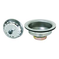 ProSource 8039CP-3L Basket Strainer Assembly, 4.4 in Dia, For: 3-1/2 to 4 in Dia Opening Sink 