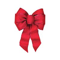 Holidaytrims 6166 Outdoor Bow Assortment, 1 in H, Velvet, Gold/Red/Silver 12 Pack 