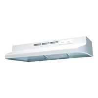 Air King Advantage AD AD1243 Range Hood, 180 cfm, 2 Fan, 24 in W, 12 in D, Cold Rolled Steel, White 