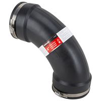 ProSource QL-400 Qwik Pipe Elbow, 4 in, 90 deg Angle, PVC, Black 