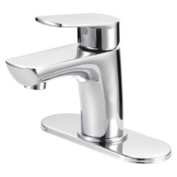 Boston Harbor FS1A0188CP Lavatory Faucet, 1.2 gpm, 1-Faucet Handle, 1, 3-Faucet Hole, Metal/Plastic, Chrome Plated 