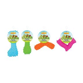 Ruffin'It 80518-AST Dog Toy, Chew, Spiky, Latex, Assorted