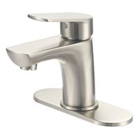Boston Harbor FS1A0188NP Lavatory Faucet, 1.2 gpm, 1-Faucet Handle, 1, 3-Faucet Hole, Metal/Plastic, Brushed Nickel 