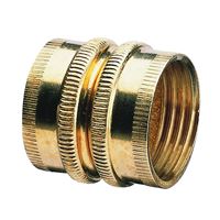 Gilmour 807734-1001 Hose Adapter, 3/4 x 3/4 in, FNH x FNH, Brass, For: Garden Hose 
