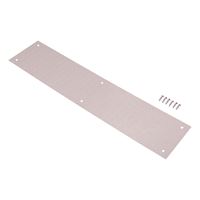ProSource 32238TNB-PS Push Plate, Aluminum, Satin Nickel, 15 in L, 3-1/2 in W, 0.8 mm Thick 