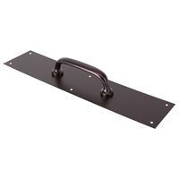 ProSource 32239ORB-PS Door Pull Plate, 3-1/2 in W, 15 in D, 1-5/8 in H, Aluminum, Ornamental Bronze 