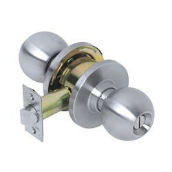 Tell Manufacturing CL100004 Privacy Knob Set, Steel, Satin Chrome 