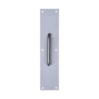 Tell Manufacturing DT100067 Door Pull Plate, 3-1/2 in W, Stainless Steel, Satin 