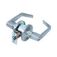 Tell Manufacturing CL100619 Storeroom Lever, Satin Chrome, Commercial, SCC Keyway, 2-3/8 to 2-3/4 in Backset 