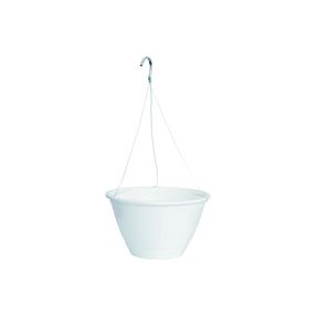 Southern Patio EE1025WH Hanging Basket, Plastic, White 25 Pack