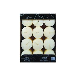 CANDLE-LITE 1276570 Scented Votive Candle, Creamy Vanilla Swirl Fragrance, Ivory Candle, 10 to 12 hr Burning 12 Pack 
