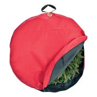 Treekeeper SB-10154 Wreath Storage Cover, 30 in, 30 in Capacity, Polyester, Red 12 Pack 