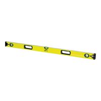 STANLEY 43-548 Box Beam Level, 48 in L, 3-Vial, 2-Hang Hole, Non-Magnetic, Aluminum, Yellow 