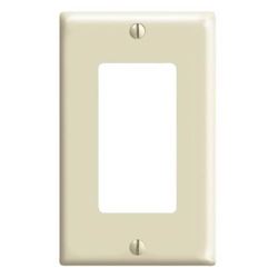 Decora 80401-M25-IMP Wallplate Pack, 4-1/2 in L, 2-3/4 in W, 1 -Gang, Plastic, Ivory 