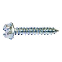 MIDWEST FASTENER 02927 Screw, #8 Thread, 1-1/4 in L, Coarse Thread, Hex, Slotted Drive, Self-Tapping, Sharp Point, Steel 