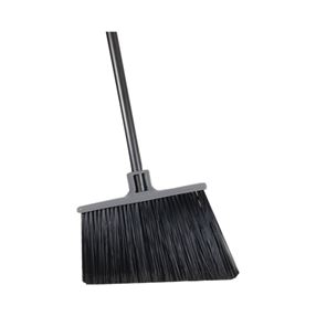 Quickie 754 Angle Broom, 15 in Sweep Face, Polypropylene Bristle, Steel Handle