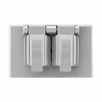Eaton Wiring Devices S1962 Cover, 4-9/16 in L, 2-7/8 in W, Rectangular, Thermoplastic, Gray 