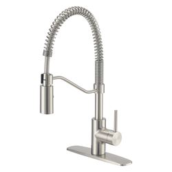 Boston Harbor FP4A0096NP Pull-Down Kitchen Faucet, 1.8 gpm, 1-Faucet Handle, 1, 3-Faucet Hole, Brass/Plastic/Zinc 