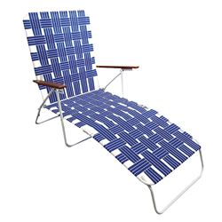 Seasonal Trends AC4012-BLUE Folding Web Lounge Chair, 25.20 in W, 66.93 in D, 35.04 in H, 300 lbs Capacity 2 Pack 