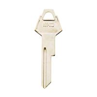 Hy-Ko 11010Y152 Key Blank, Brass, Nickel, For: Chrysler Vehicle Locks, Pack of 10 