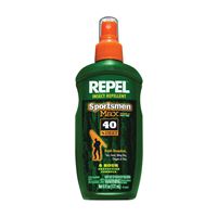 REPEL Sportsmen Max HG-94101 Insect Repellent, 6 fl-oz Bottle, Liquid, Light Yellow/Water White, Alcohol 
