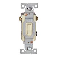 Eaton Wiring Devices 1303V-BOX Toggle Switch, 15 A, 120 V, Polycarbonate Housing Material, Ivory, Pack of 10 
