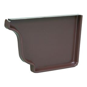 END CAP GUTTER RIGHT BROWN 5IN