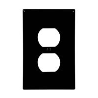 Eaton Wiring Devices PJ8BK Duplex and Single Receptacle Wallplate, 4-7/8 in L, 3-1/8 in W, 1 -Gang, Polycarbonate 