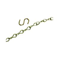 Landscapers Select GB0033L Planter Chain, 18 in L, Steel, Brass, Brass, Ceiling Mount Mounting 