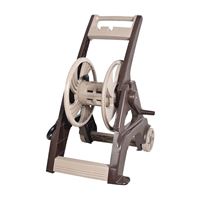 AMES Reel Easy Hose Cart, 175 ft L Hose, 22 in W X 23 in D X 24 in H, Poly, Tan and Brown 