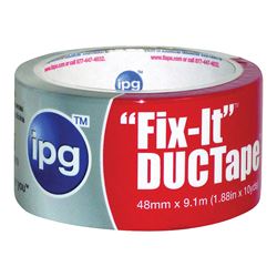 IPG 6910 Duct Tape, 10 yd L, 1.88 in W, Poly-Coated Cloth Backing, Silver 