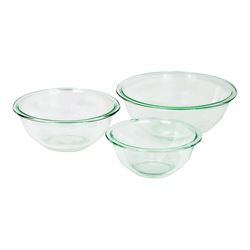 Oneida 81572L11 Mixing Bowl Set, Glass, Clear 2 Pack 