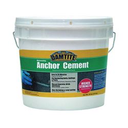 Damtite 08122 Anchoring Cement, Powder, Gray, 48 hr Curing, 10 lb Pail 