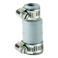ProSource DWC-100 Dishwasher Connector with Clamp, 3/4 x 1 in, Hose Clamp, PVC, Gray 